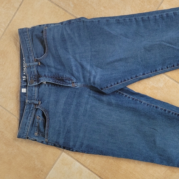 Gap blue athletic taper jeans 16 husky - Picture 2 of 5